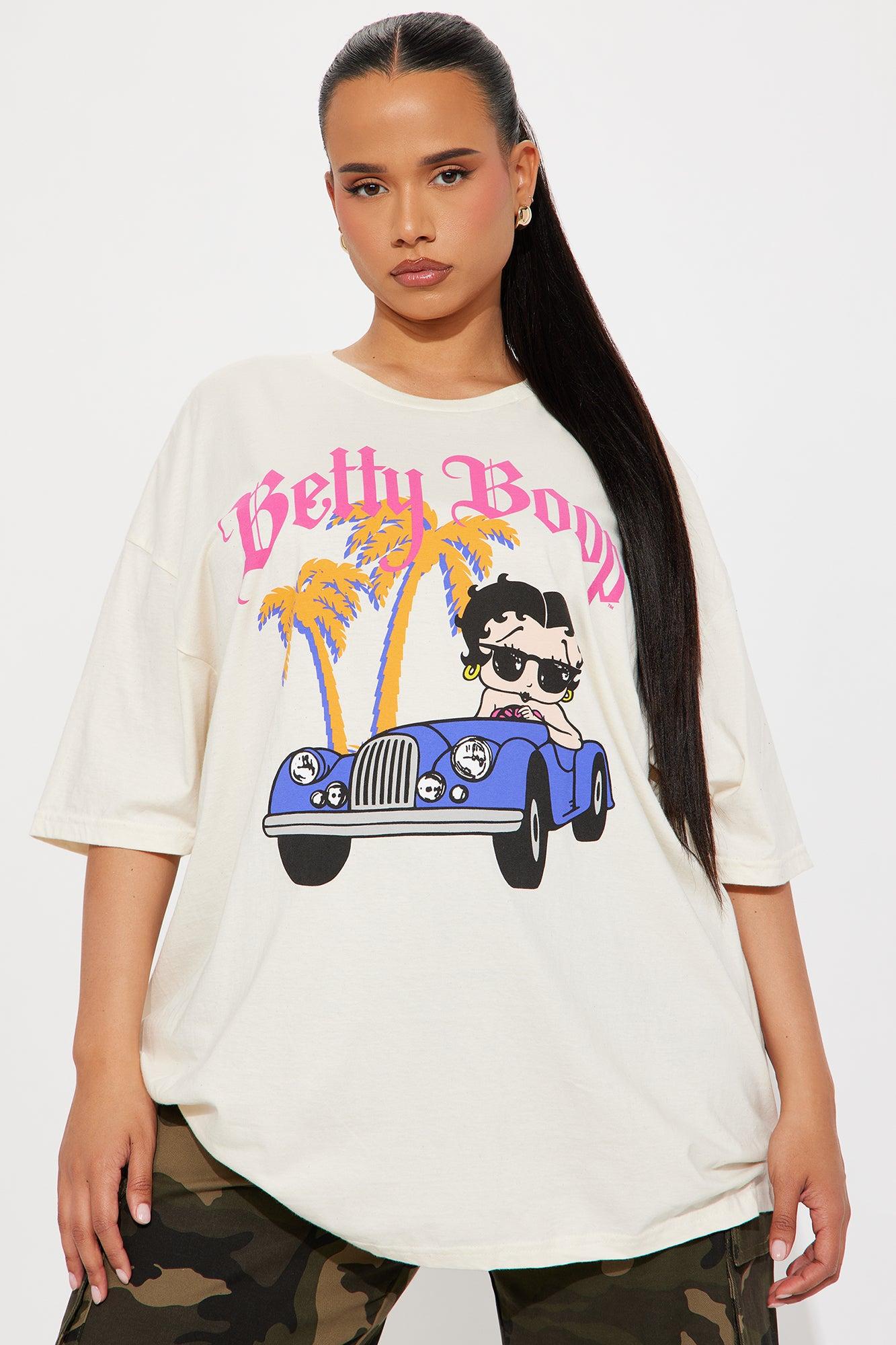 Betty Boop Blvd Oversized Tee - Cream Product Image