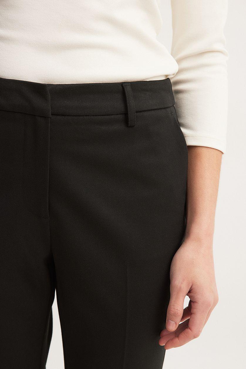 Flared Mid Waist Suit Pants Product Image