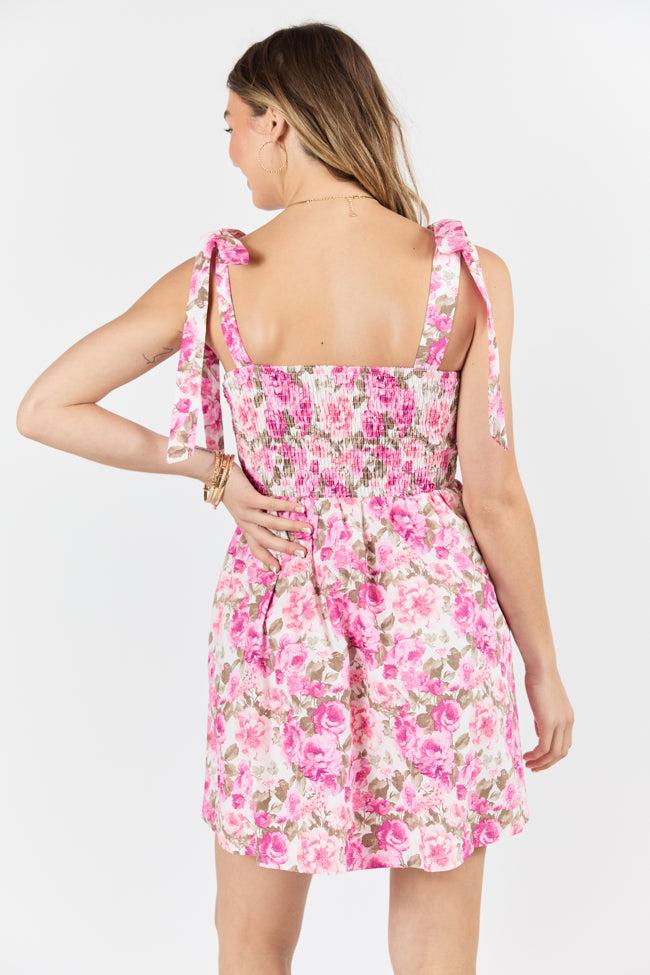 Up To Something Mulberry Tie Shoulder Vintage Floral Dress FINAL SALE Product Image