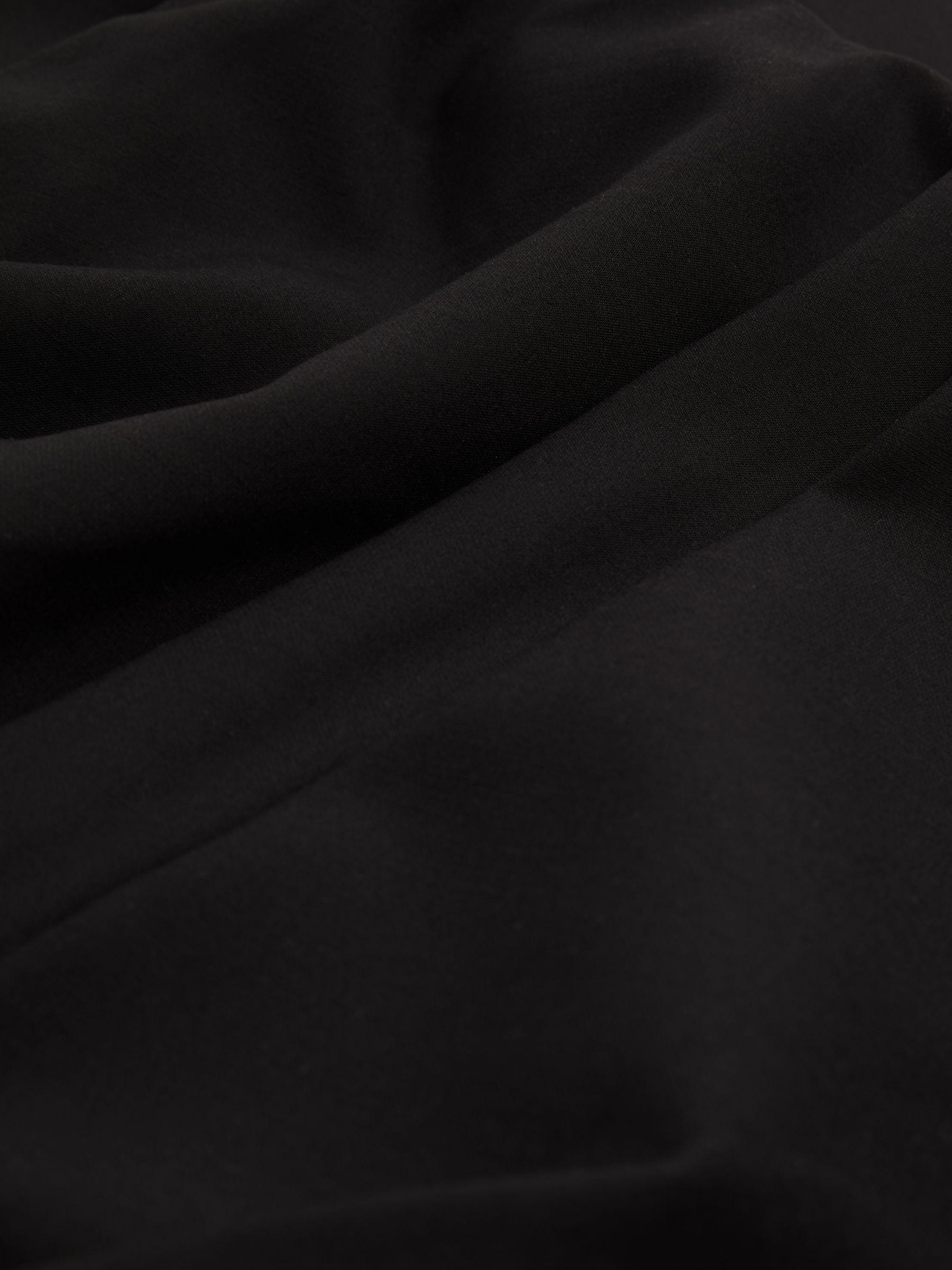 Strapless Pleated Midi Dress in Black Product Image