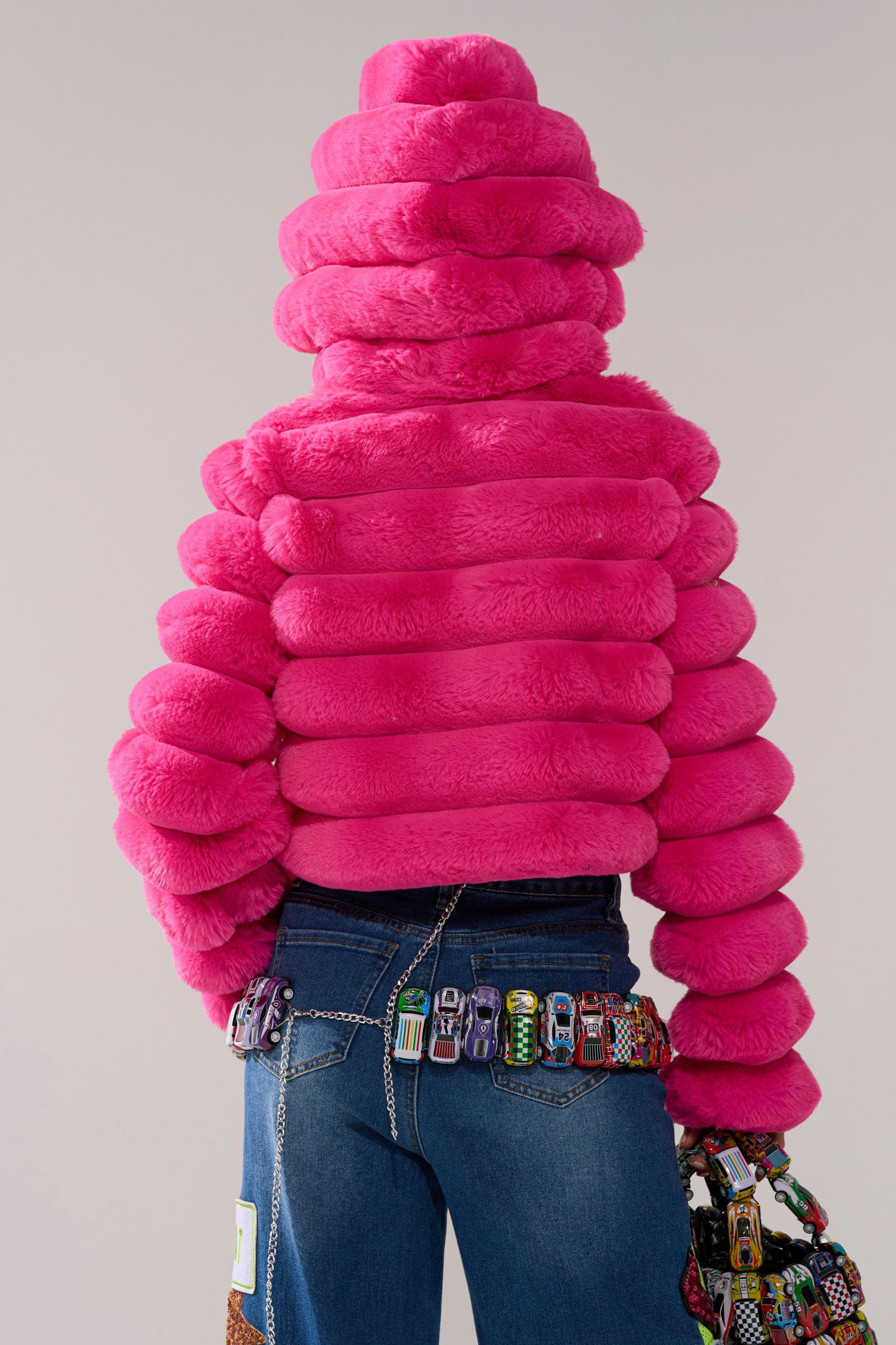 POPCORN FAUX FUR IN PINK Product Image