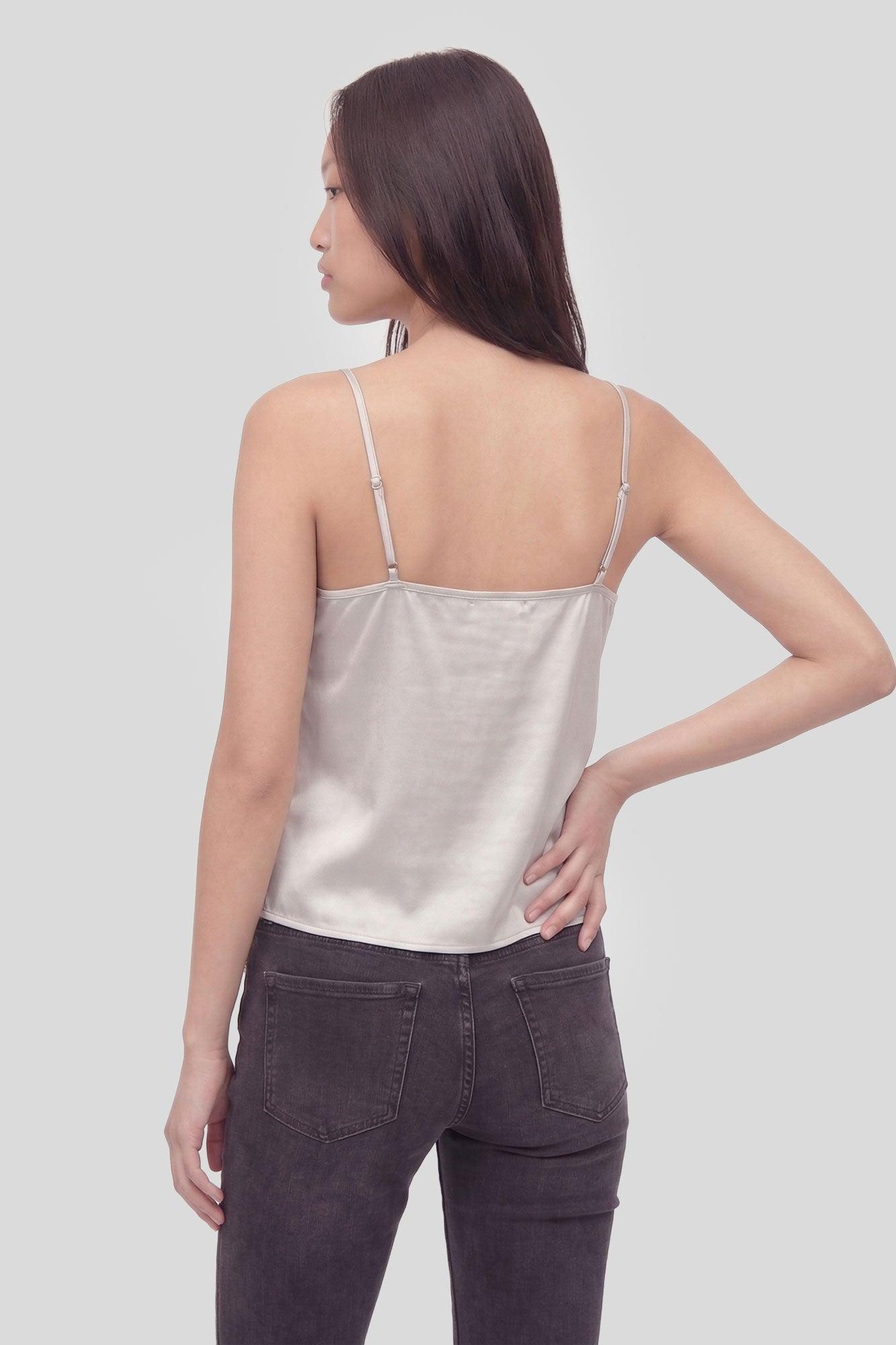 Satin Lace Trim Cami Female Product Image