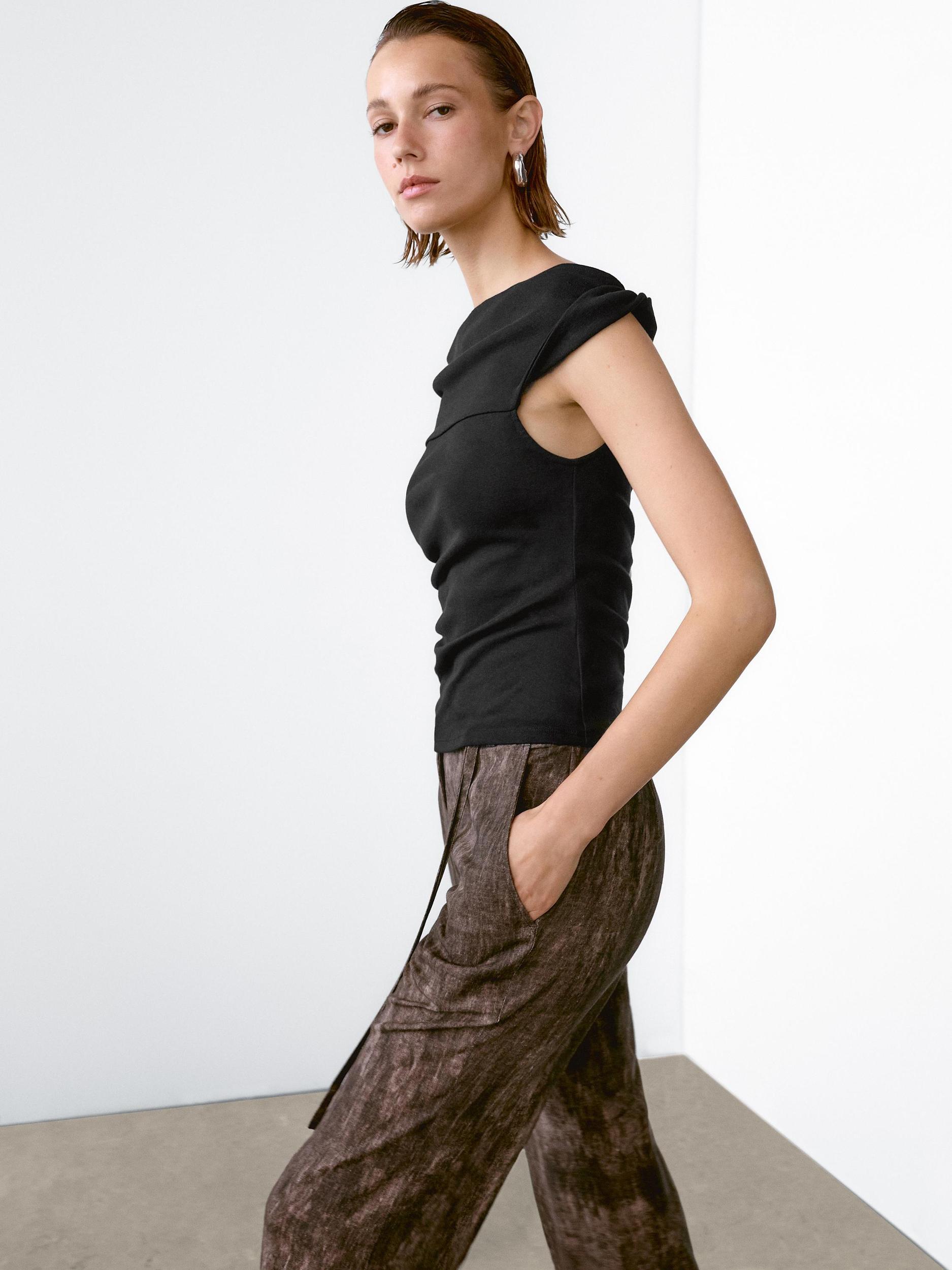 Draped strapless top Product Image