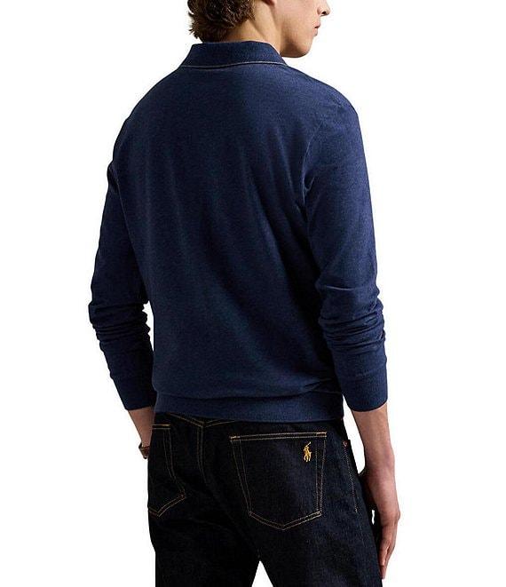 Polo Ralph Lauren Textured Jersey Long Sleeve Polo Shirt Product Image