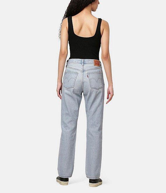 Levi's® 501® Original Mid Rise Distressed Straight Leg Jeans Product Image