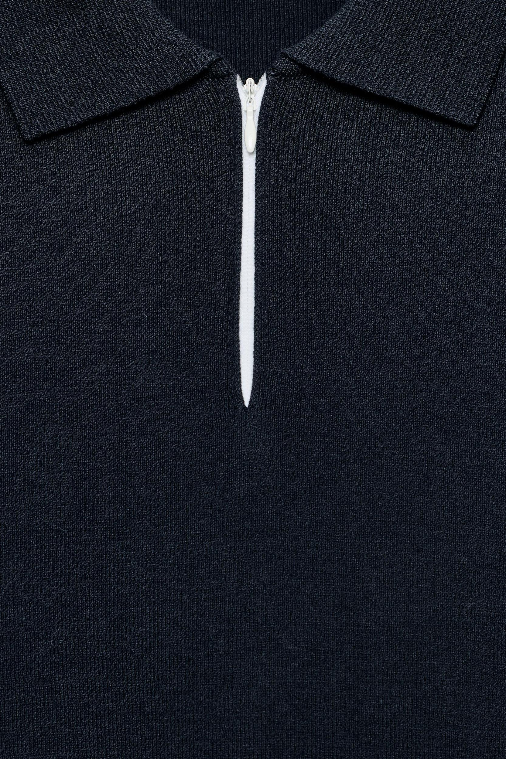KNIT ZIP POLO SHIRT Product Image