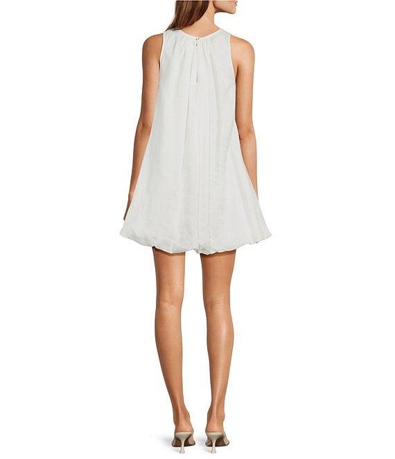 Every Round Neck Sleeveless Bubble Hem Shift Dress Product Image