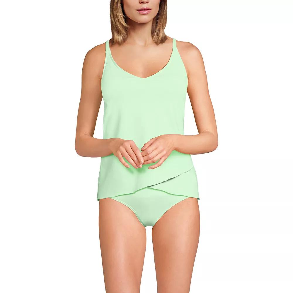 Women's Lands' End Chlorine Resistant Tulip Hem Tankini Swimsuit Top,  Product Image