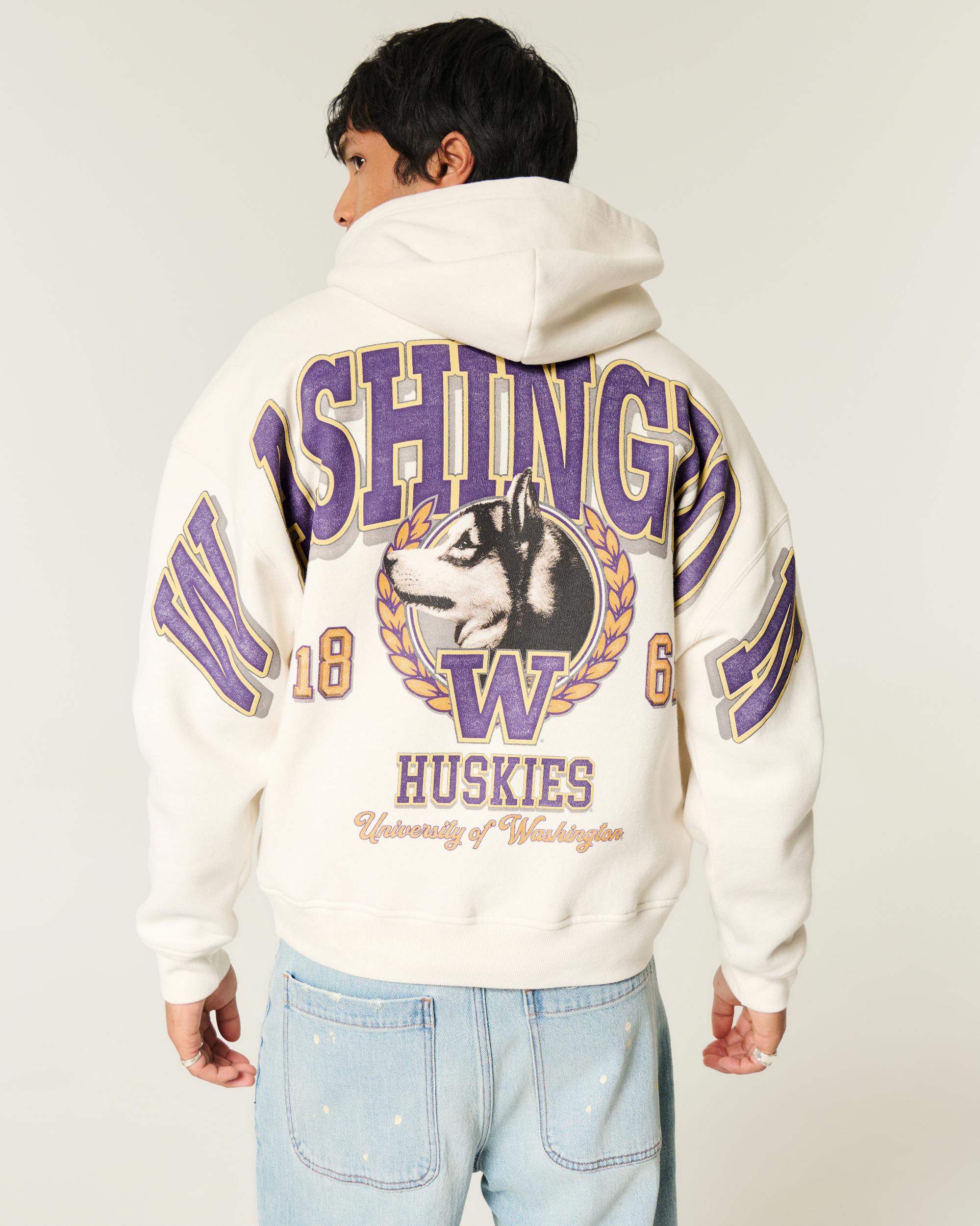 Boxy UConn Graphic Hoodie Product Image