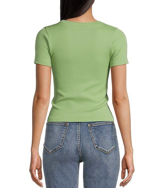 Moa Moa Short Sleeve Crew Neck Pullover T-Shirt Product Image