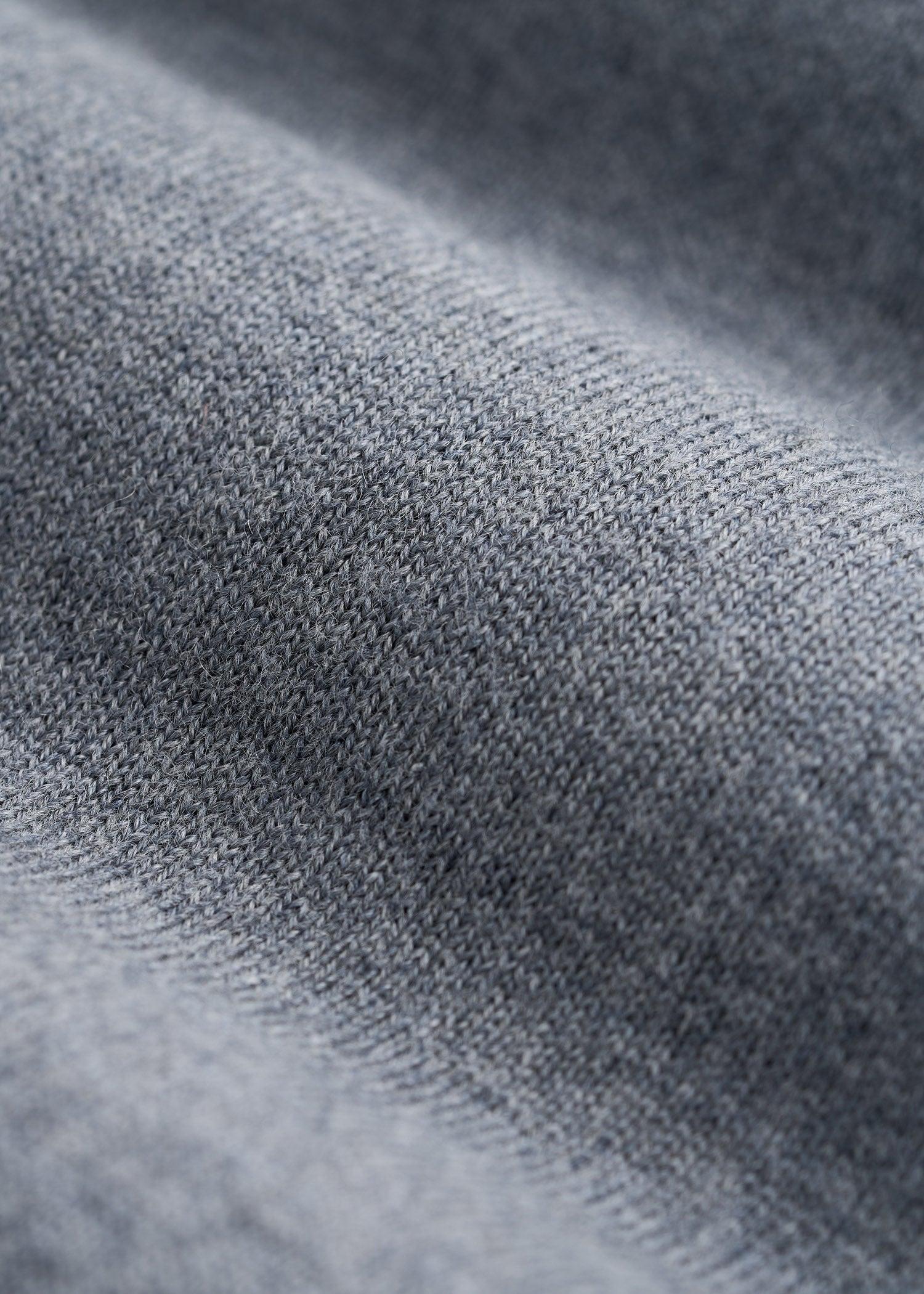 Merino Wool Turtleneck Sweater for Tall Men in Grey Mix Male Product Image