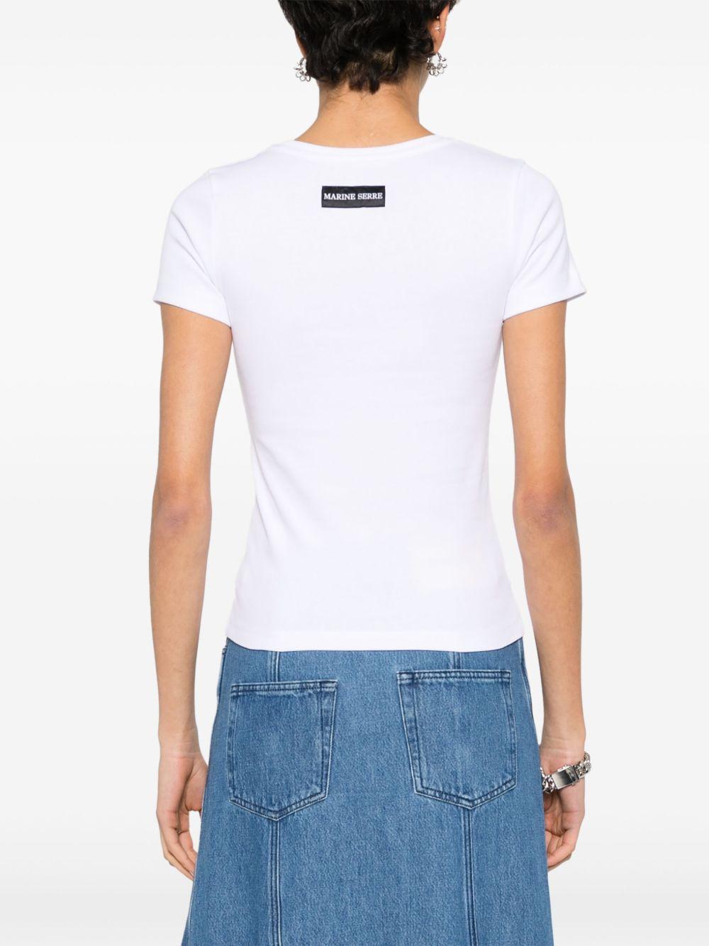 Crescent Moon-embroidered T-shirt Product Image