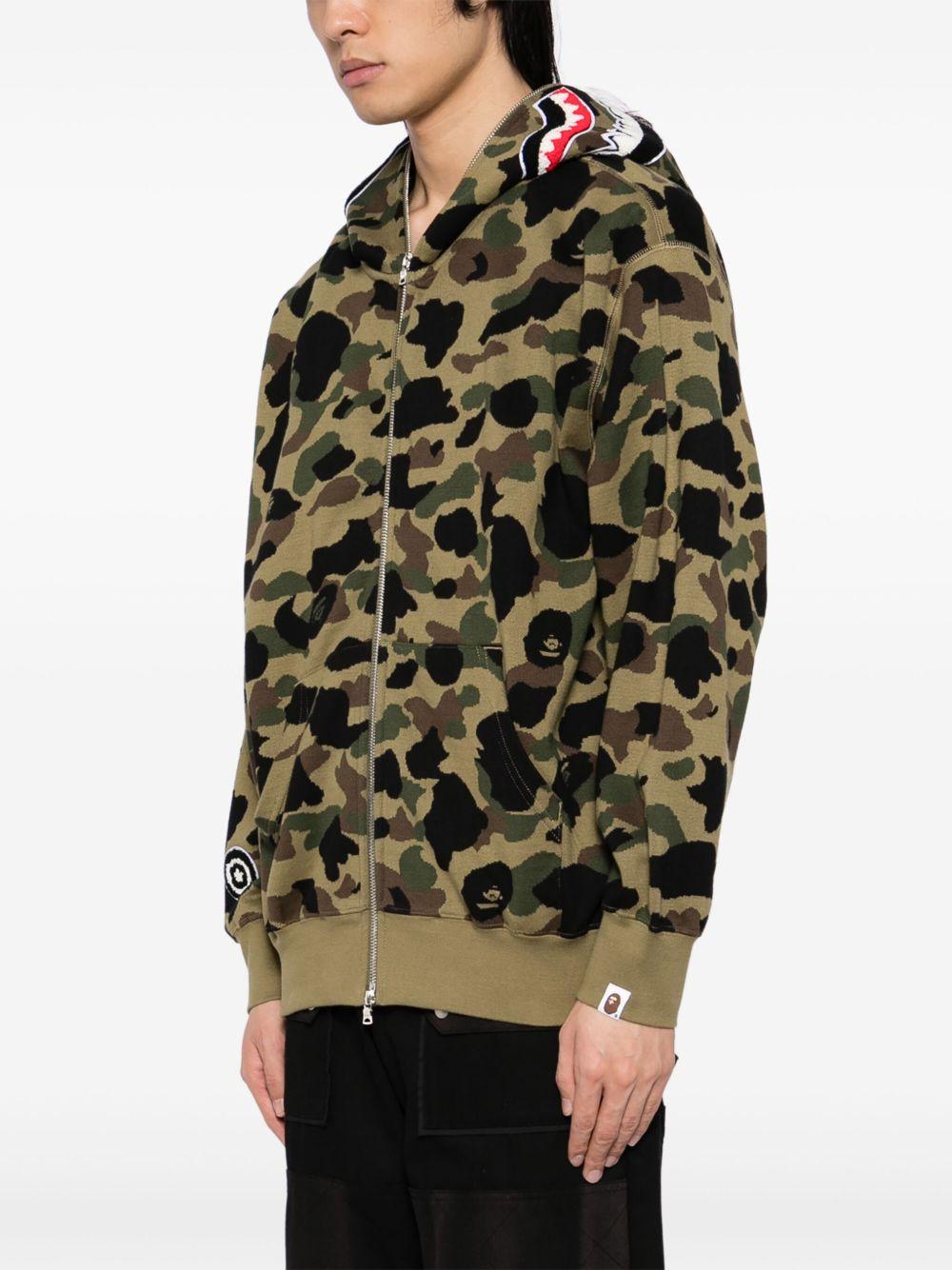 1ST camo-jacquard shark hoodie Product Image