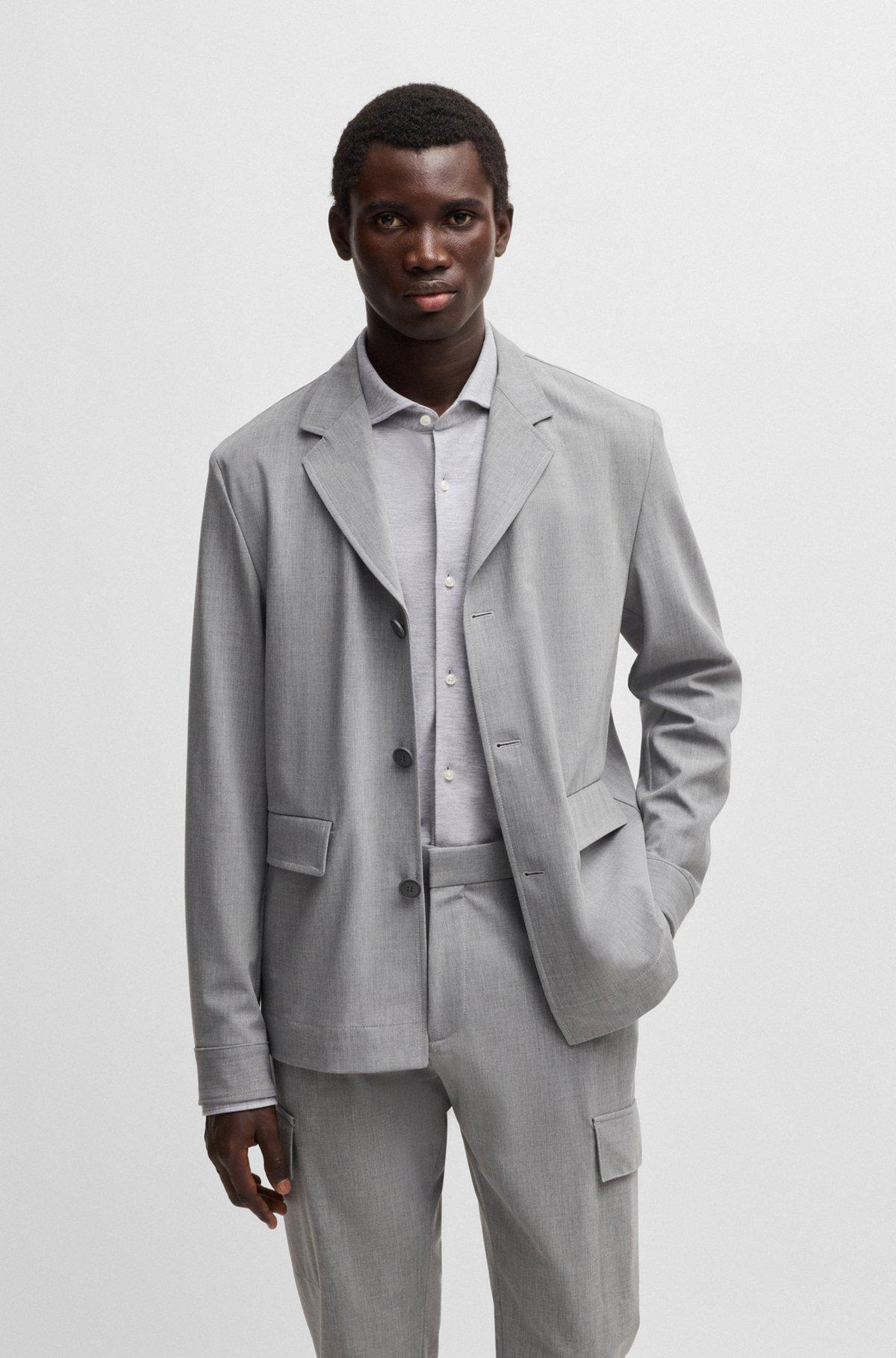 Slim-fit shirt in cotton-piqué jersey Product Image