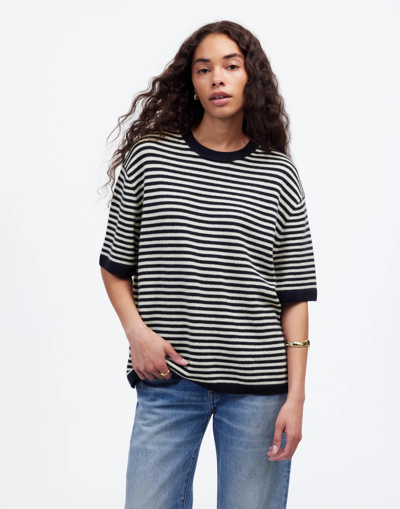 Relaxed Cashmere Sweater Tee Product Image