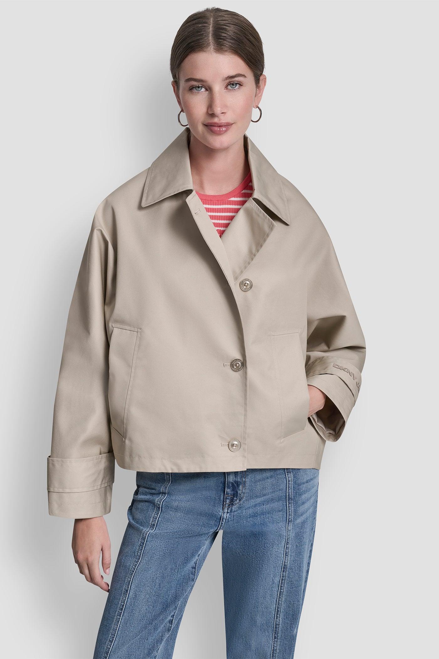 SINGLE-BREASTED MILITARY SHORT TRENCH Product Image