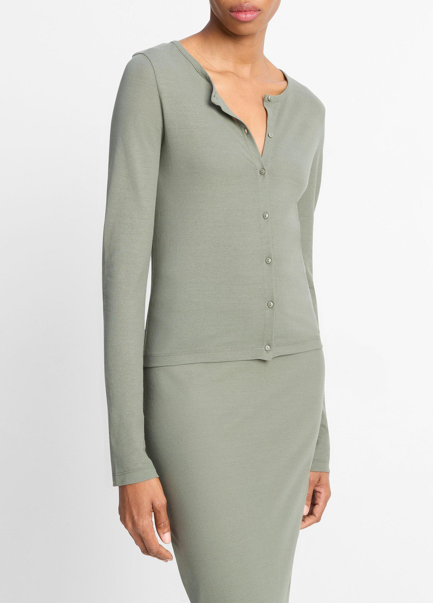 Cotton Crepe Jersey Cardigan Product Image