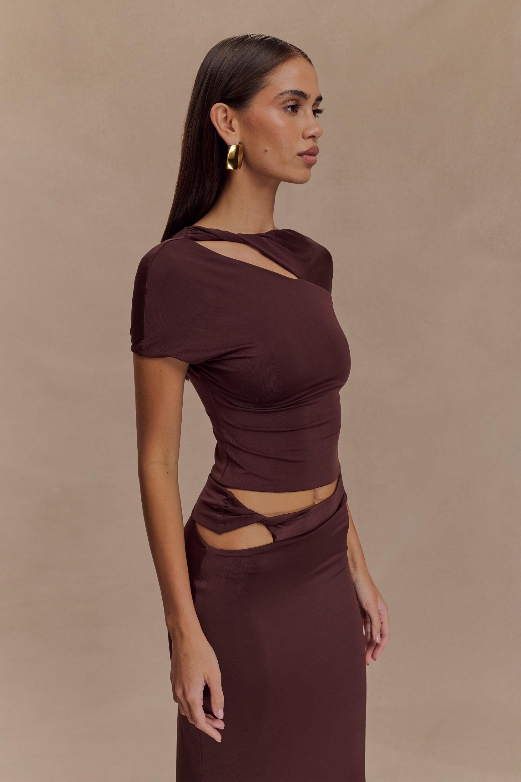 Haven Slinky Twist Top - Chocolate Product Image