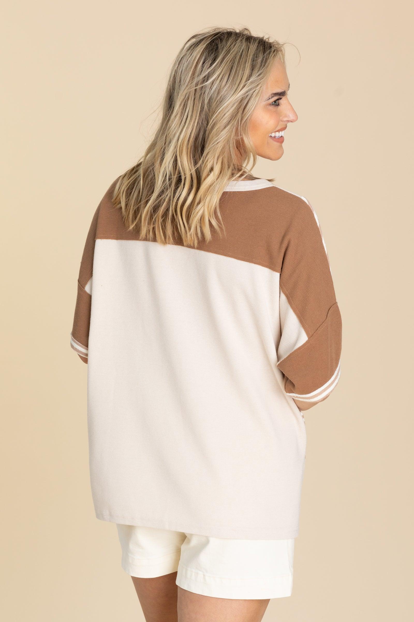 Latte Mix And Match Dolman Knit Top Product Image
