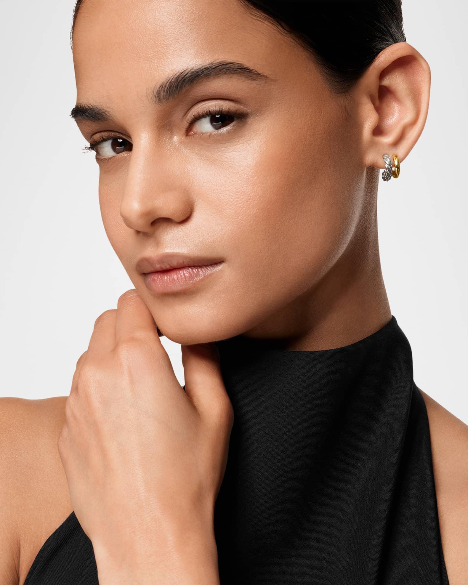 Cable Bracelet with Gemstone in Silver with 18K Gold, 4mm Product Image