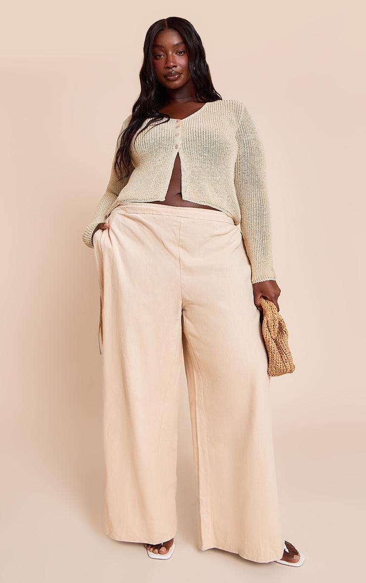 Plus Cream Filagree Button Cardigan Product Image