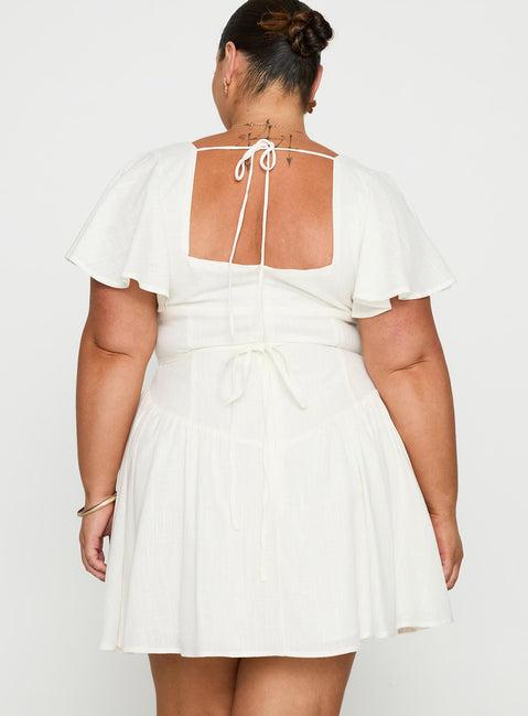 Forever More Mini Dress White Curve Product Image