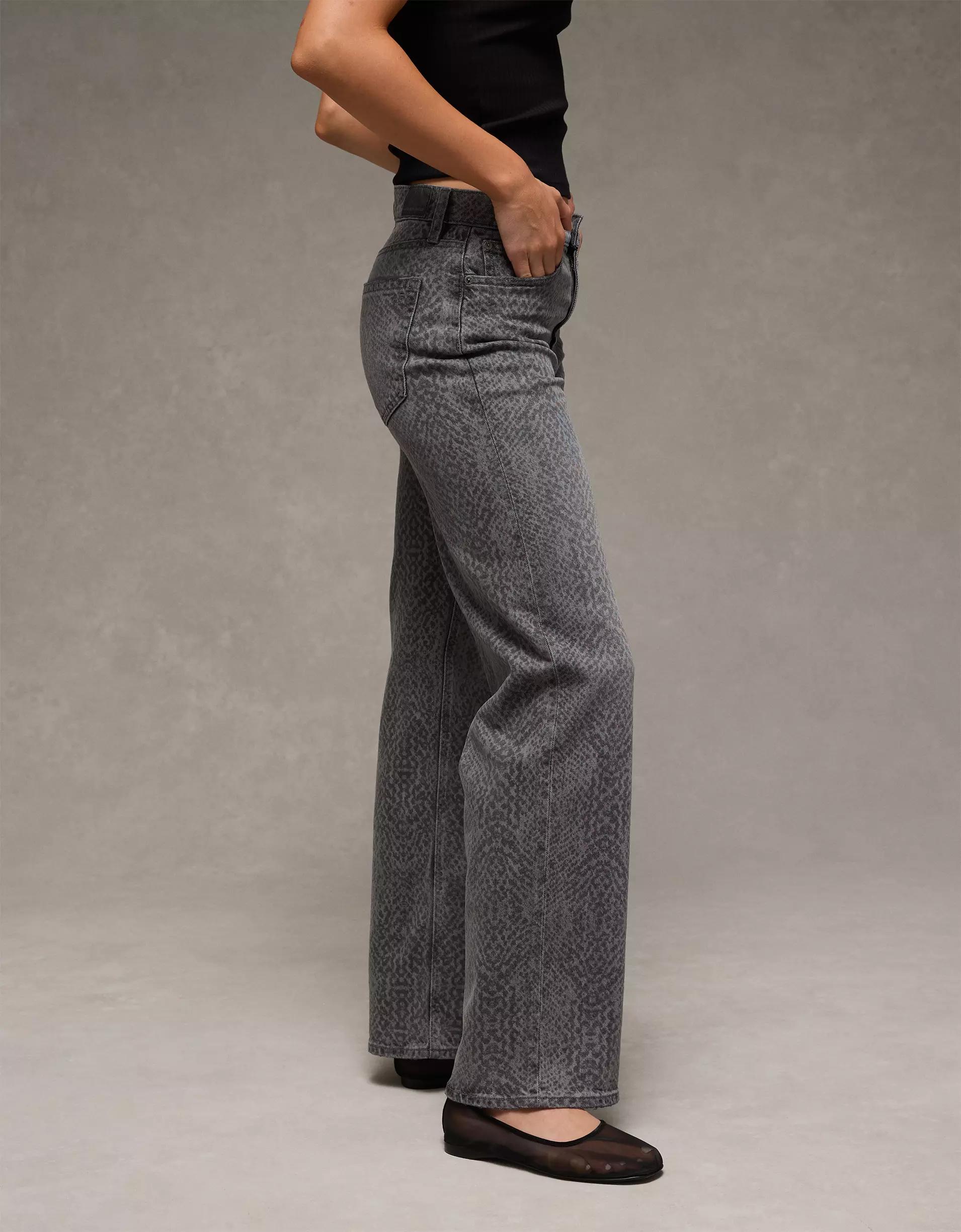 AE Stretch Snake Print High-Waisted Stovepipe Jean Product Image