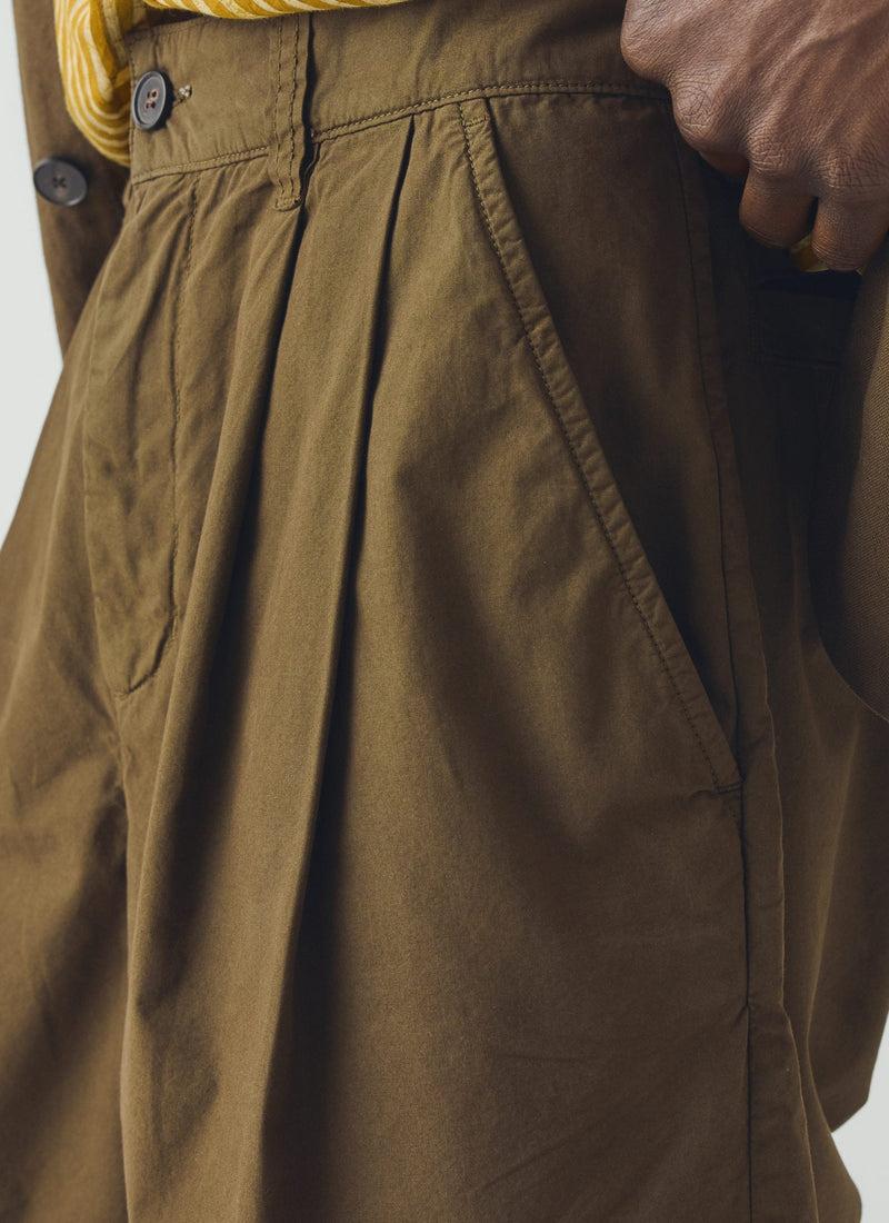 High Break Cotton Linen Blazer | Bronze Green Product Image