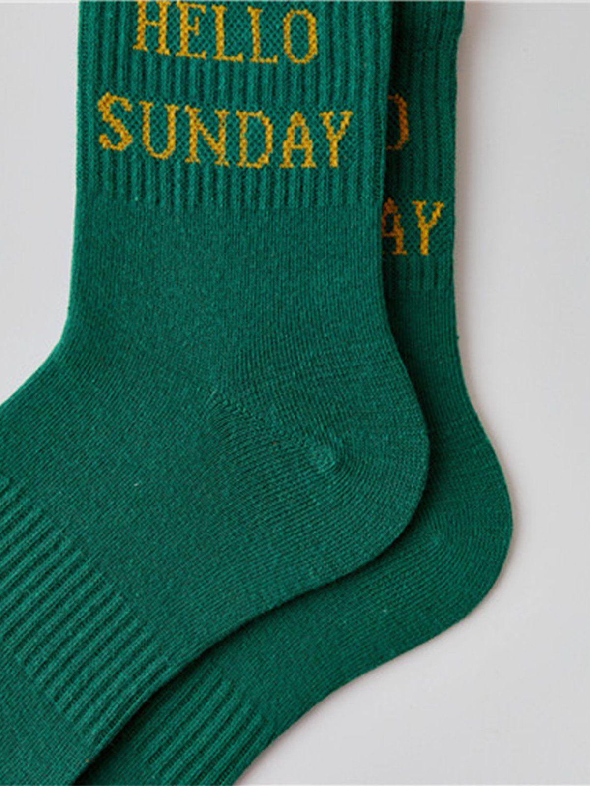 "HELLO SUNDAY" Socks Product Image