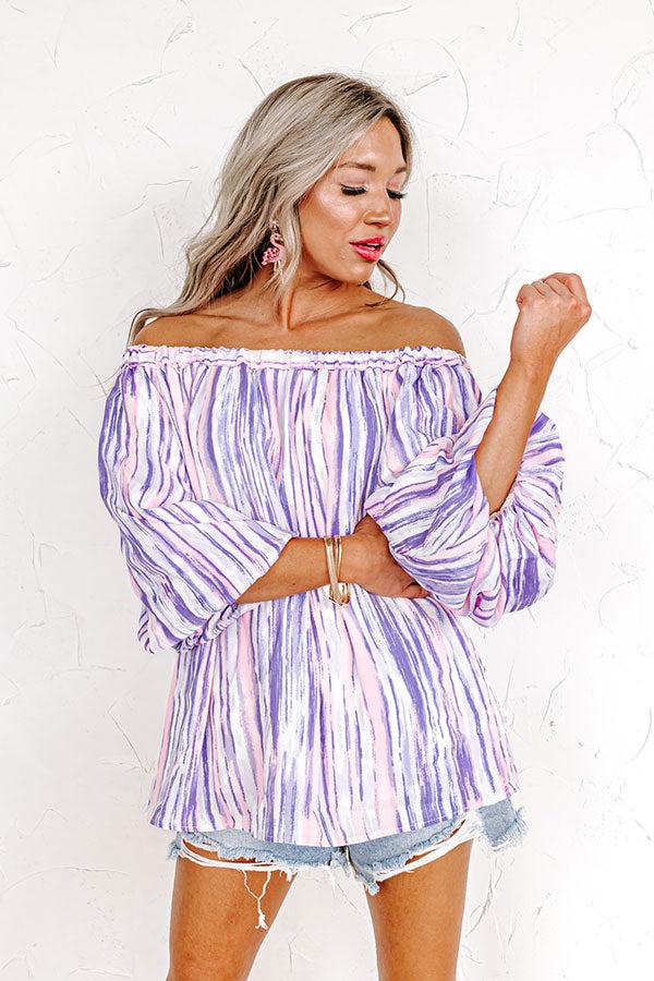 First Class Treatment Shift Top in Lavender Product Image