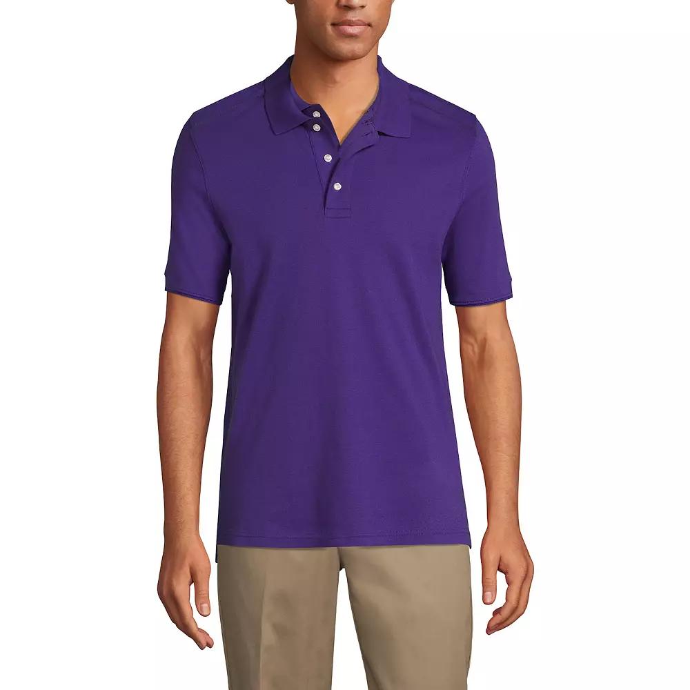 Men's Lands' End Short Sleeve Interlock Polo Shirt,  Product Image