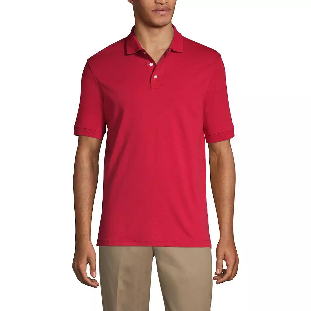 Men's Lands' End Short Sleeve Interlock Polo Shirt,  Product Image