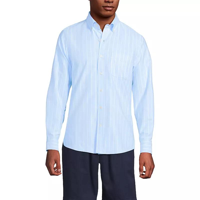 Men's Lands' End Button-Down Sail Rigger Oxford Button-Down Shirt,  Product Image
