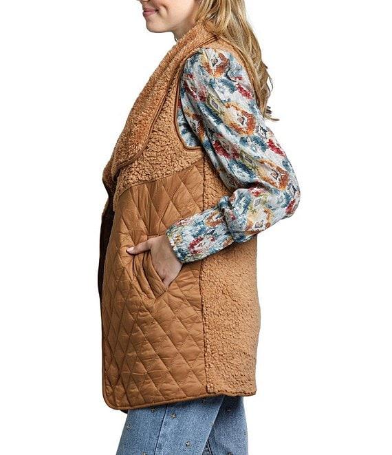 APNY Sherpa Quilted Sleeveless Vest Product Image