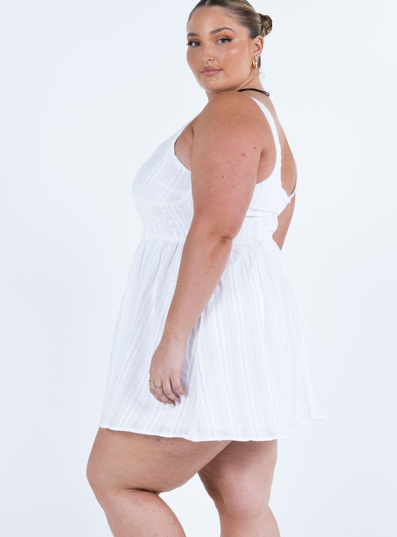 Lorinda Mini Dress White Curve Product Image