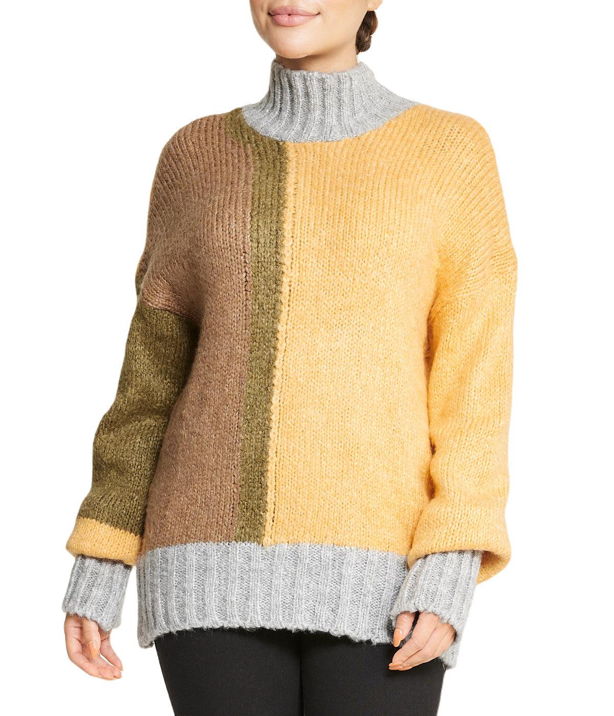 Color Block Tunic Sweater Product Image