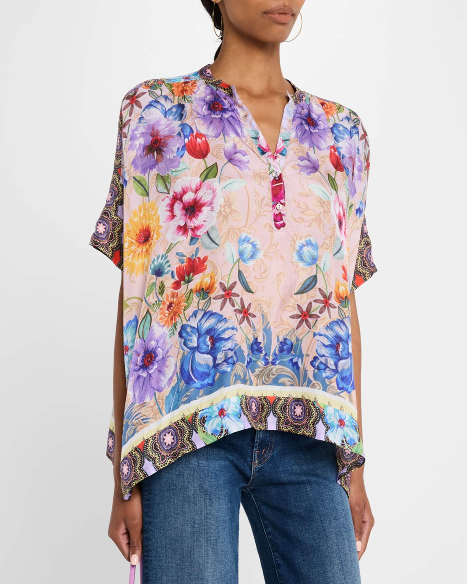 Louella Floral-Print Silk Blouse Product Image