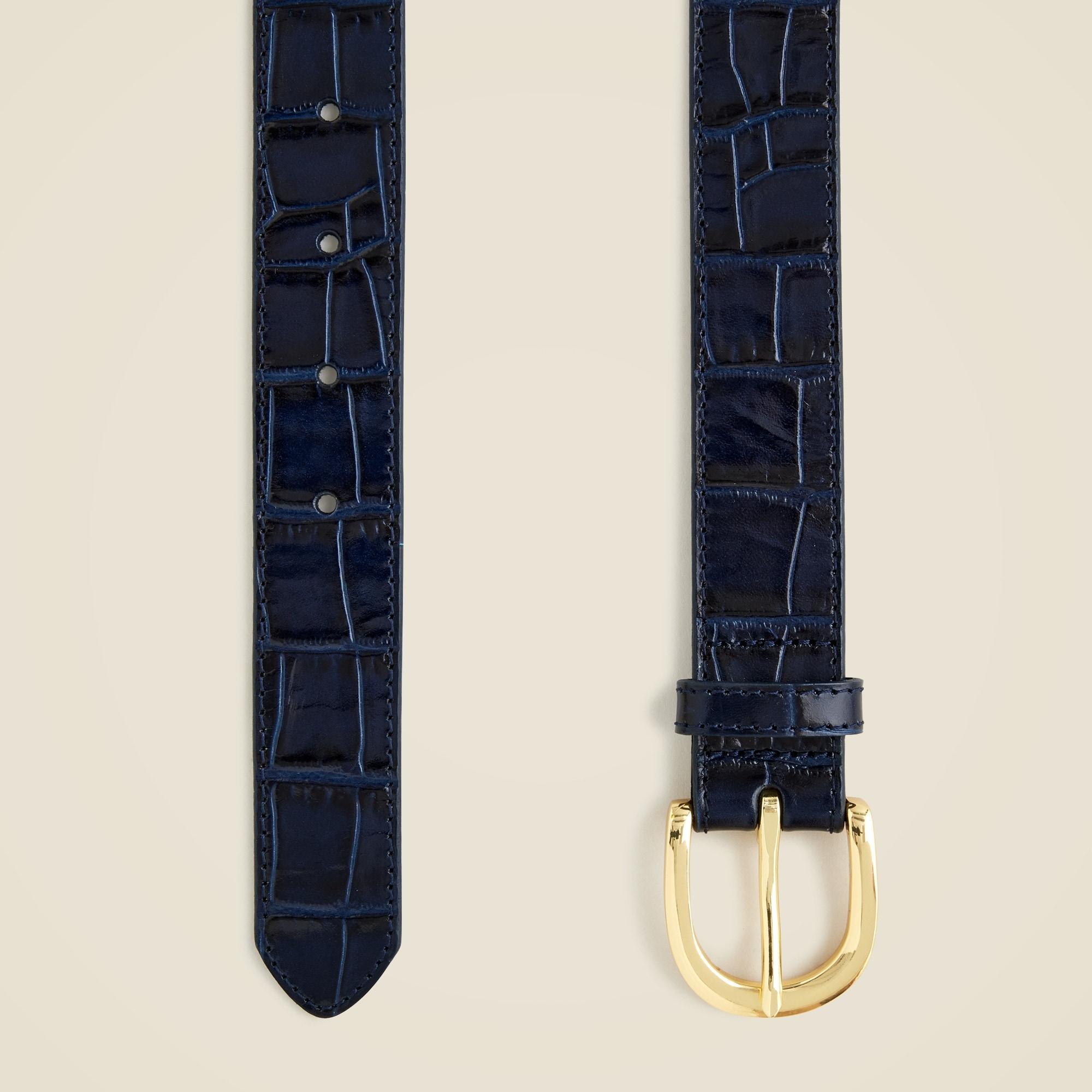 Classic belt in croc-embossed leather Product Image