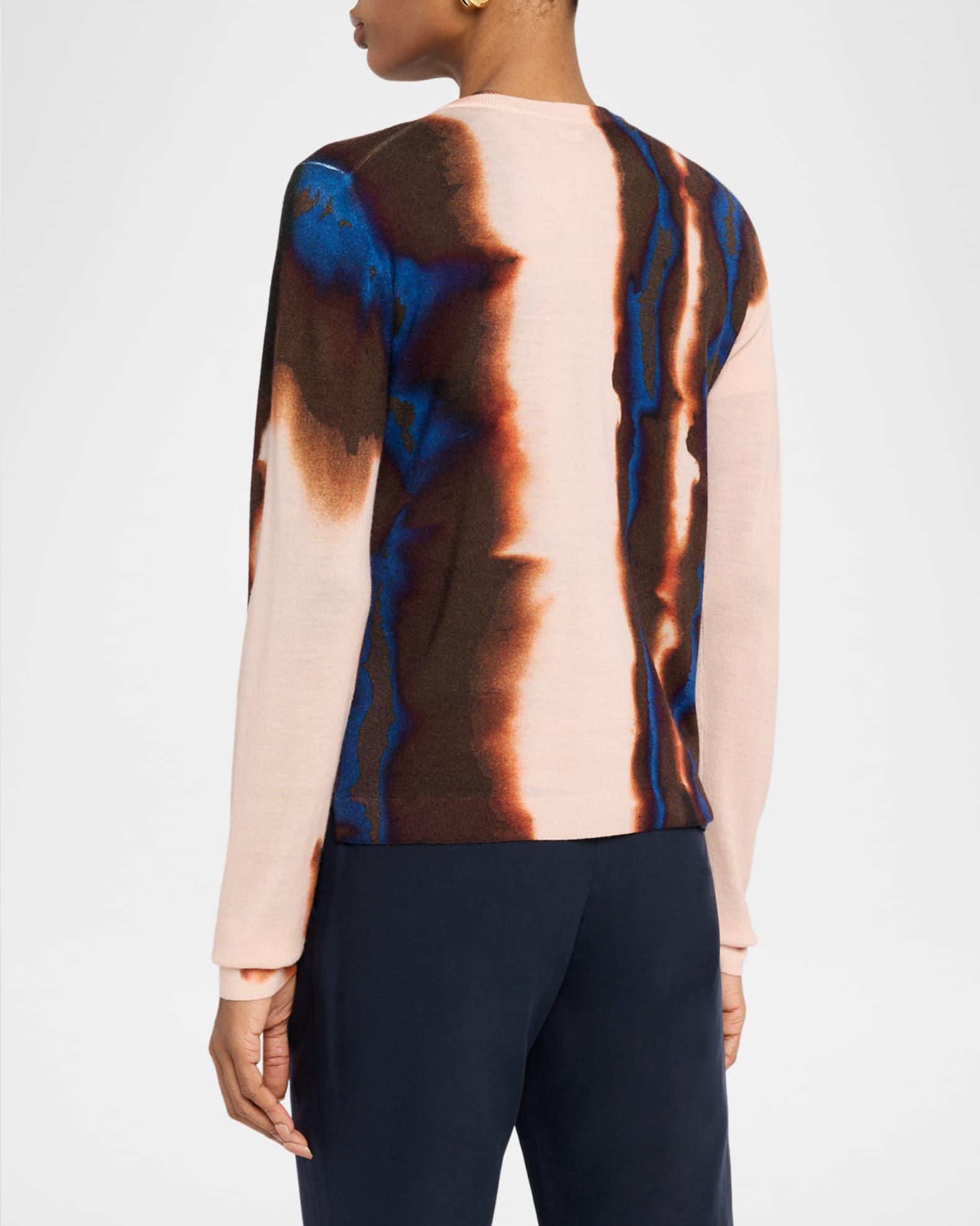 Burned Striped Wool Cardigan Product Image