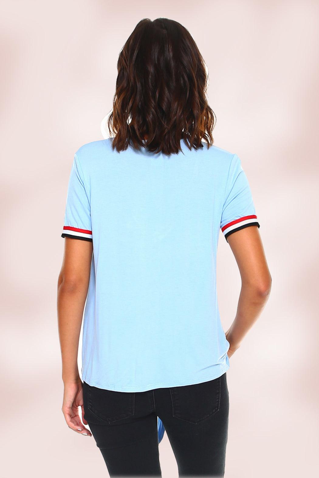 Stripe Tie Front Top Product Image