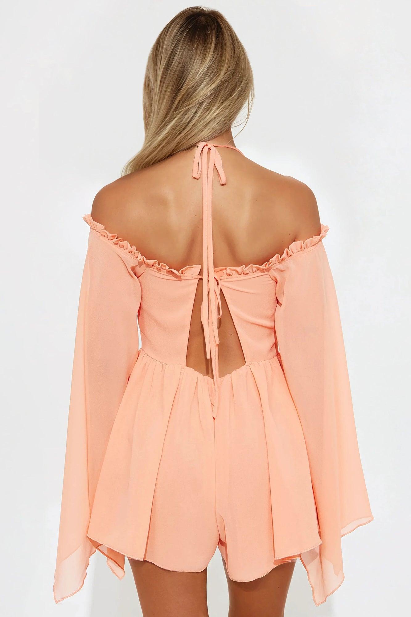Dreaming Of Sunny Days Romper - Coral Product Image