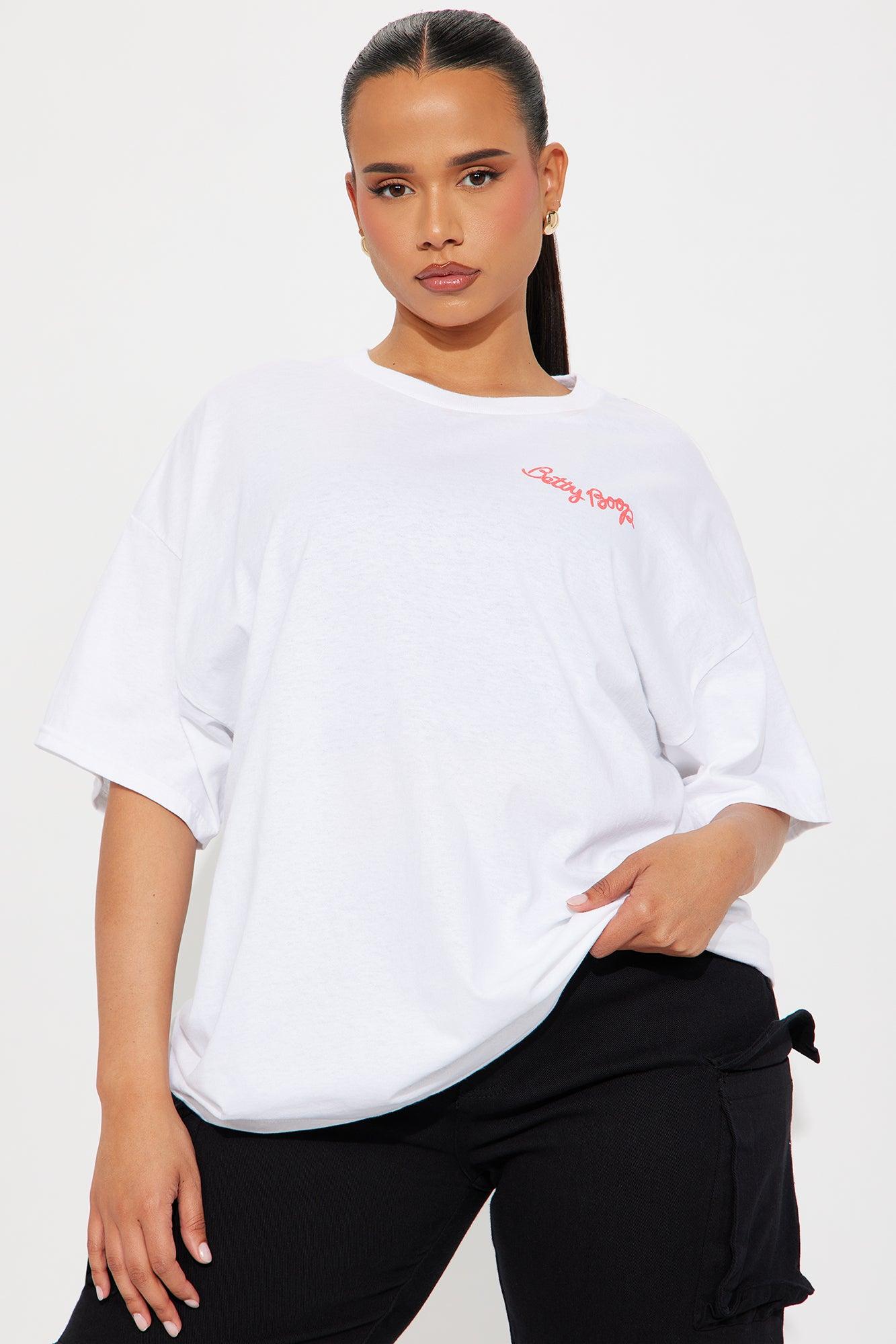 Betty Boop Queen Oversized Tee - White Product Image