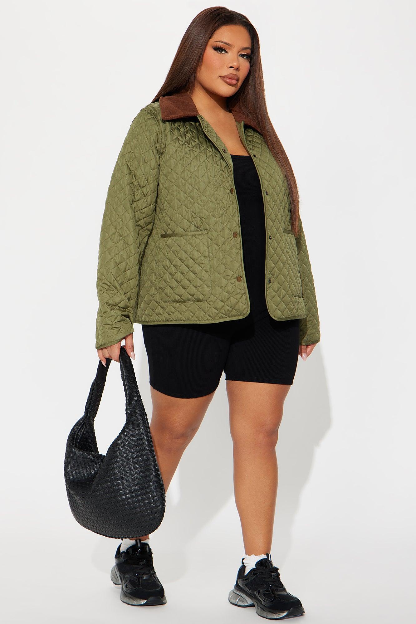 Lissette Quilted Jacket - Olive Product Image