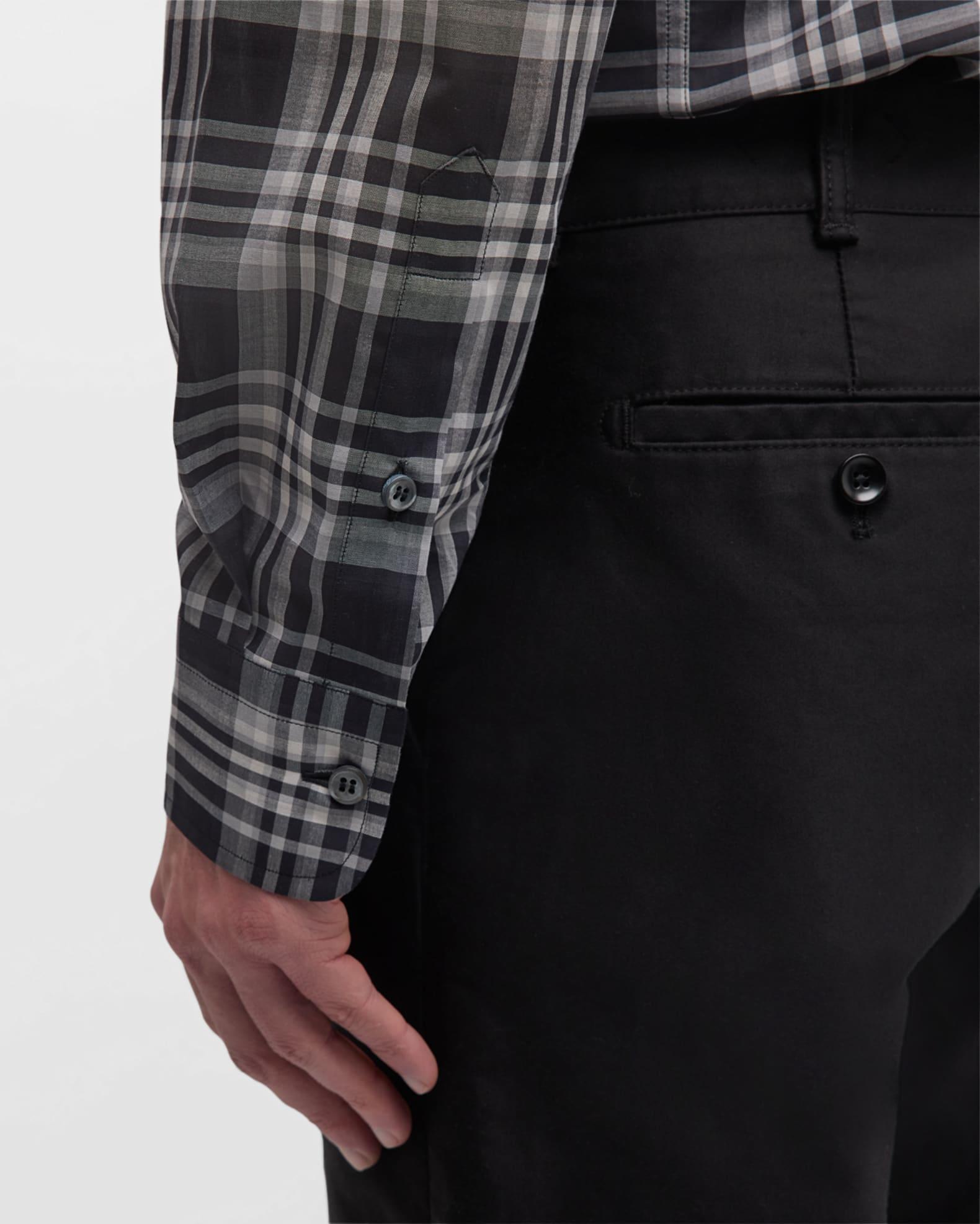 Men's Cotton Plaid Sport Shirt Product Image