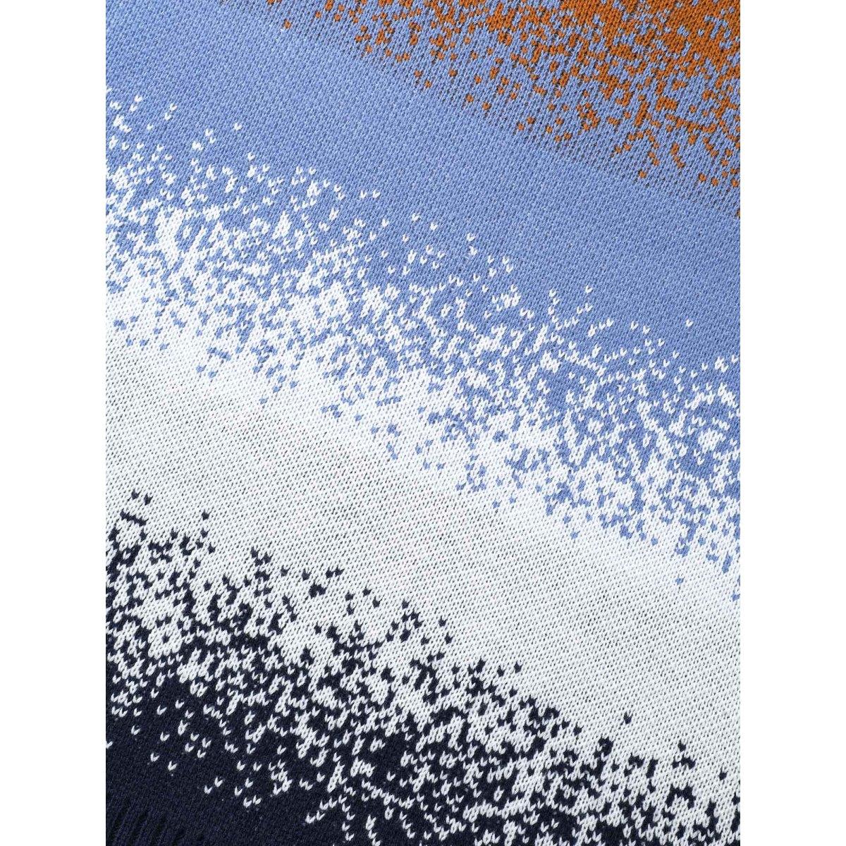 Plus Size Gradient Dyeing Contrast Drop Shoulder Pullover Indigo Women Casual Loose Long Sleeve Round Neck Everyday Pullovers BloomChic 26/4X Product Image