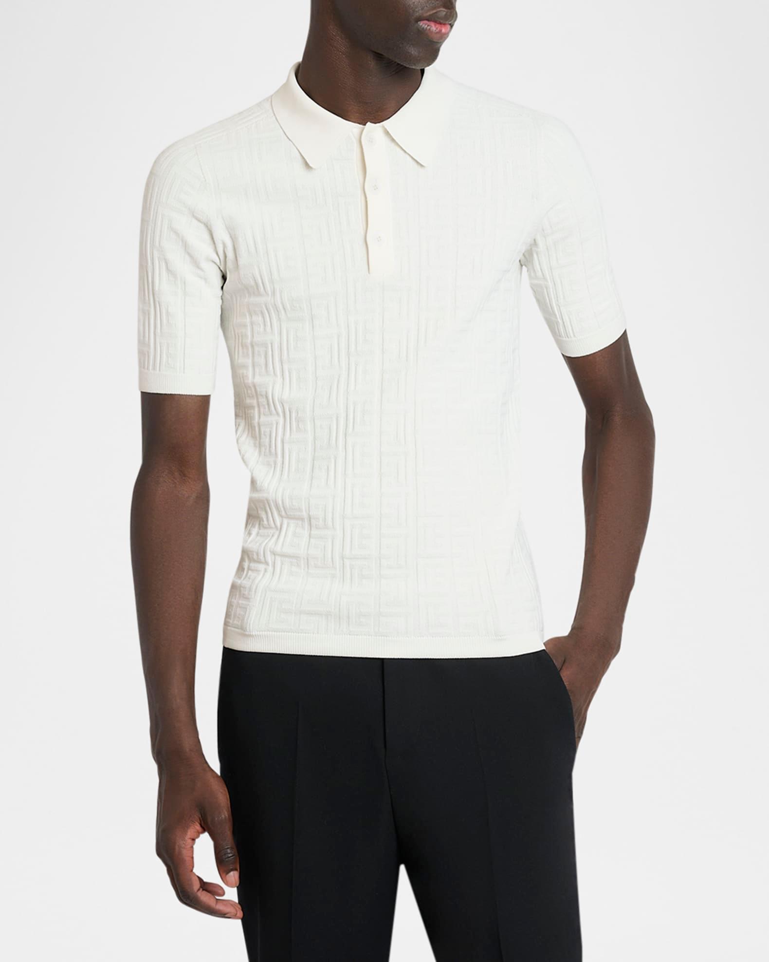 Men's Tonal Monogram Knit Polo Shirt Product Image