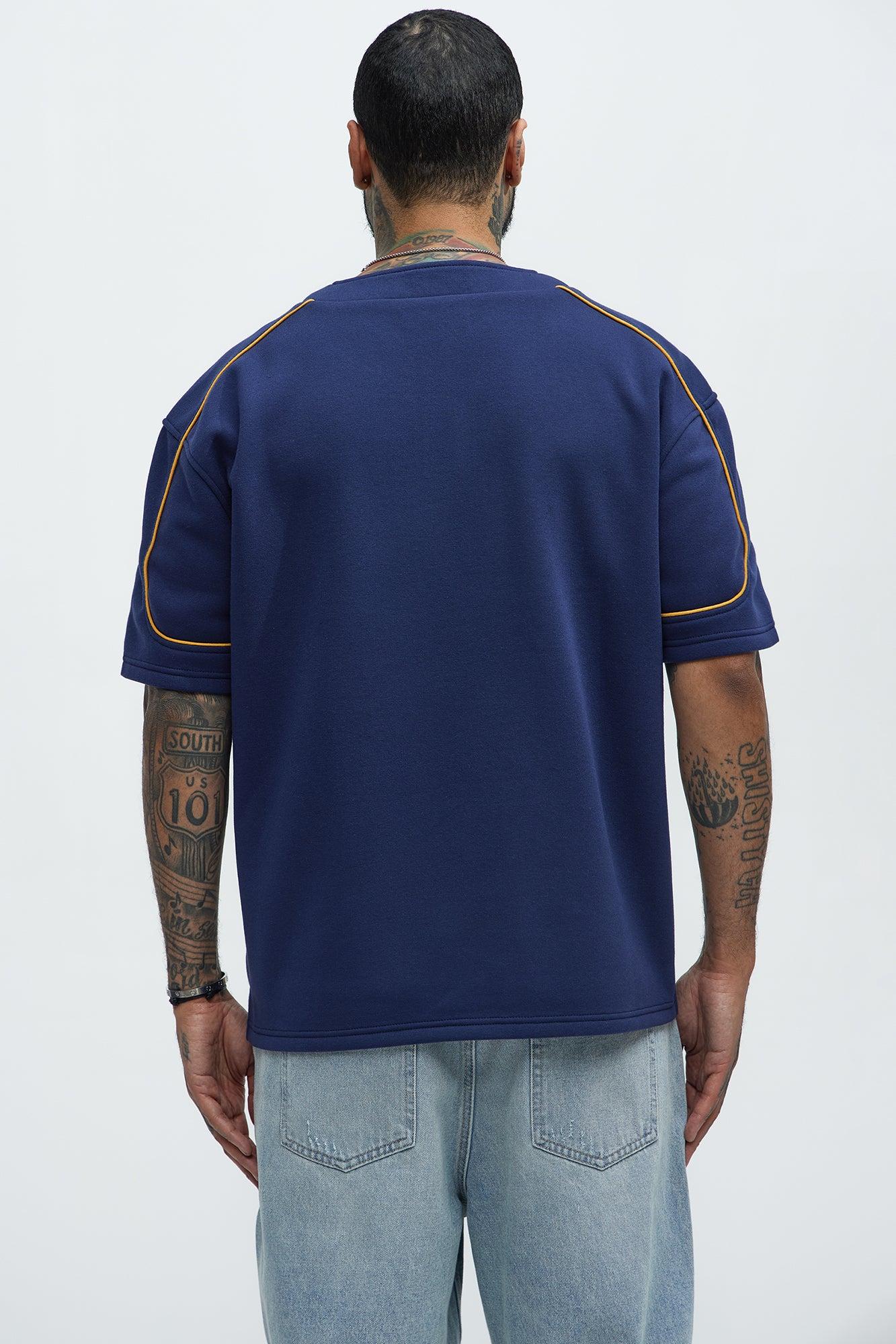 Authentic Short Sleeve Henley - Navy Product Image