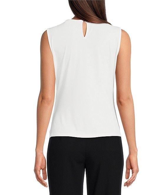 DKNY by Donna Karan Sleeveless Ruched Crew Neck Top Product Image