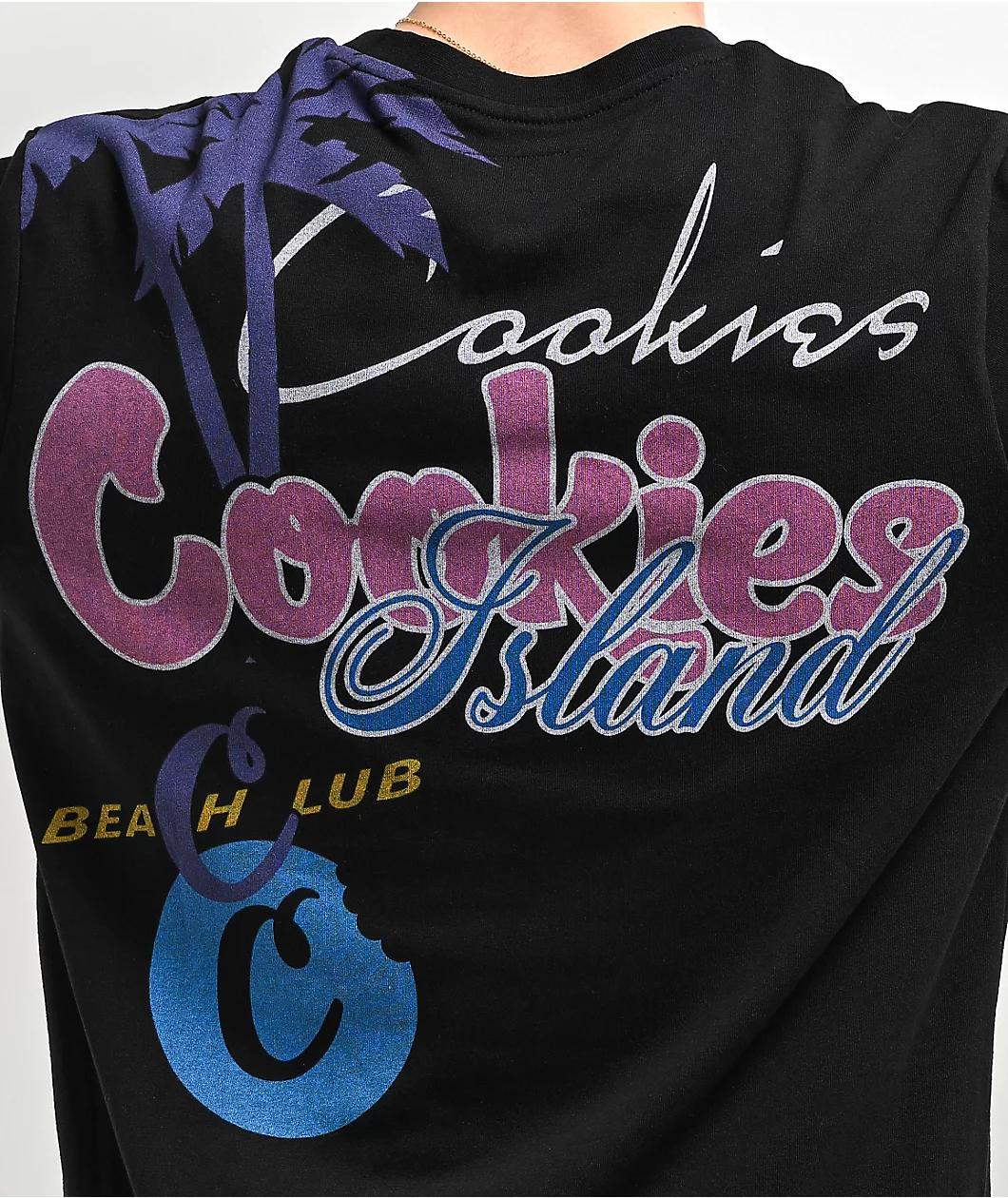 Cookies Island Beach Club Black T-Shirt Product Image