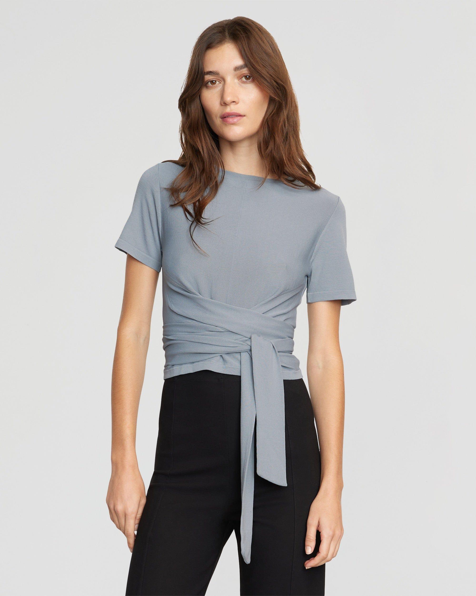 Jude Cropped Tie-Front Top Product Image